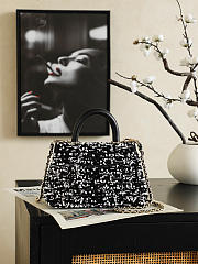 Chanel Mini Flap Bag with Top Handle Pearls, Sequins, Lambskin & Gold-Tone Metal AS2215 - 19x13x9cm - 3