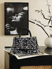 Chanel Mini Flap Bag with Top Handle Pearls, Sequins, Lambskin & Gold-Tone Metal AS2215 - 19x13x9cm - 2