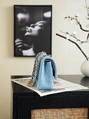 Chanel Classic 11.12 Handbag Embroidered Denim, Glass Beads, Strass & Gold-Tone Metal A01112 - 25.5x15.5x6.5cm - 2
