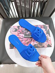 Dolce & Gabbana Beachwear Slides In Rubber Blue - 6