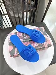 Dolce & Gabbana Beachwear Slides In Rubber Blue - 5