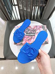 Dolce & Gabbana Beachwear Slides In Rubber Blue - 3