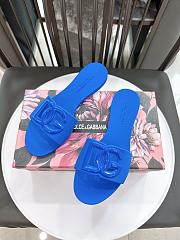 Dolce & Gabbana Beachwear Slides In Rubber Blue - 2