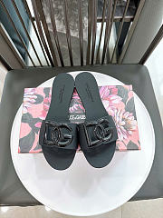 Dolce & Gabbana Beachwear Slides In Rubber Black - 1