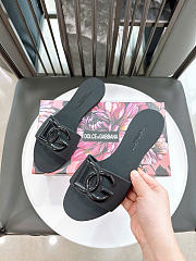 Dolce & Gabbana Beachwear Slides In Rubber Black - 6