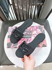 Dolce & Gabbana Beachwear Slides In Rubber Black - 4