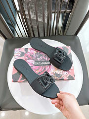 Dolce & Gabbana Beachwear Slides In Rubber Black - 2