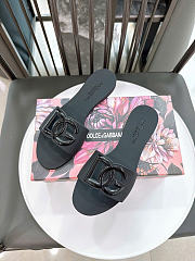 Dolce & Gabbana Beachwear Slides In Rubber Black - 3