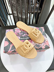 Dolce & Gabbana Beachwear Slides In Rubber Beige - 6