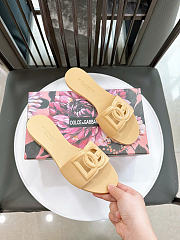 Dolce & Gabbana Beachwear Slides In Rubber Beige - 5