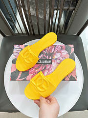 Dolce & Gabbana Beachwear Slides In Rubber Yellow - 5