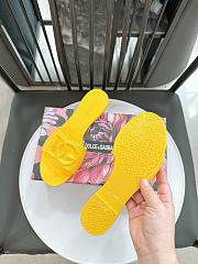 Dolce & Gabbana Beachwear Slides In Rubber Yellow - 4