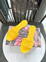 Dolce & Gabbana Beachwear Slides In Rubber Yellow - 3