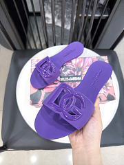 Dolce & Gabbana Beachwear Slides In Rubber Purple - 6