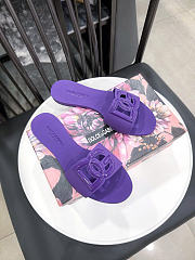 Dolce & Gabbana Beachwear Slides In Rubber Purple - 5