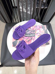Dolce & Gabbana Beachwear Slides In Rubber Purple - 2