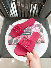 Dolce & Gabbana Beachwear Slides In Rubber Fuchsia - 6