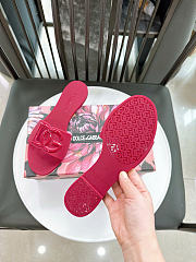 Dolce & Gabbana Beachwear Slides In Rubber Fuchsia - 5