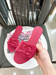 Dolce & Gabbana Beachwear Slides In Rubber Fuchsia - 4