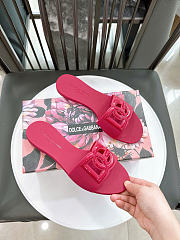 Dolce & Gabbana Beachwear Slides In Rubber Fuchsia - 3