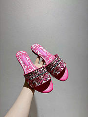 Dolce & Gabbana Majolica-embroidery Slides Fuchsia - 1