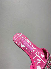 Dolce & Gabbana Majolica-embroidery Slides Fuchsia - 4