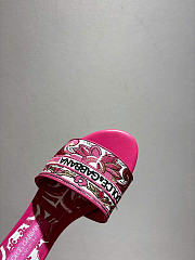 Dolce & Gabbana Majolica-embroidery Slides Fuchsia - 3