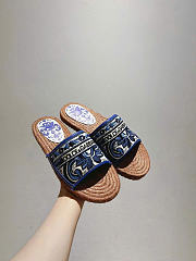 Dolce & Gabbana Majolica-embroidery Espadrilles Blue - 1