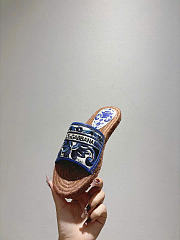 Dolce & Gabbana Majolica-embroidery Espadrilles Blue - 5