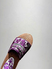 Dolce & Gabbana Majolica-embroidery Espadrilles Purple - 6