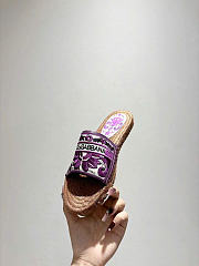 Dolce & Gabbana Majolica-embroidery Espadrilles Purple - 5