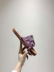 Dolce & Gabbana Majolica-embroidery Espadrilles Purple - 4