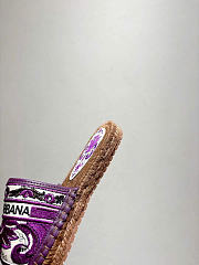 Dolce & Gabbana Majolica-embroidery Espadrilles Purple - 2