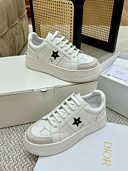 Dior Star Platform Sneaker White Calfskin and Suede Calfskin - 5