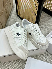 Dior Star Platform Sneaker White Calfskin and Suede Calfskin - 4