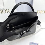 Small Dior Cigale Bag Shiny Supple Calfskin Black - 28x18x8cm - 6