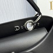 Small Dior Cigale Bag Shiny Supple Calfskin Black - 28x18x8cm - 2