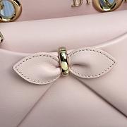 Small Dior Cigale Bag Shiny Supple Calfskin Rose - 28x18x8cm - 6