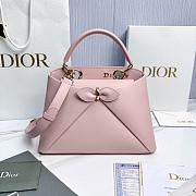 Small Dior Cigale Bag Shiny Supple Calfskin Rose - 28x18x8cm - 3