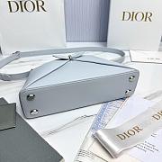Small Dior Cigale Bag Shiny Supple Calfskin Ice Blue - 28x18x8cm - 2