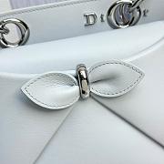 Small Dior Cigale Bag Shiny Supple Calfskin Ice Blue - 28x18x8cm - 6