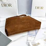 Medium Diorly Bag Golden Saddle Suede Calfskin - 31.5x25x8cm - 5
