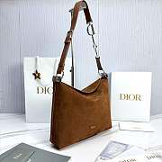 Medium Diorly Bag Golden Saddle Suede Calfskin - 31.5x25x8cm - 4