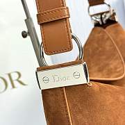 Medium Diorly Bag Golden Saddle Suede Calfskin - 31.5x25x8cm - 2