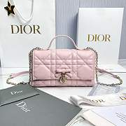My Dior Mini Bag Trianon Cannage Lambskin Rose - 21x11.5x7cm - 1
