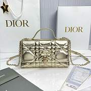 My Dior Mini Bag Trianon Metallic Cannage Lambskin Gold - 21x11.5x7cm - 1