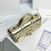My Dior Mini Bag Trianon Metallic Cannage Lambskin Gold - 21x11.5x7cm - 3