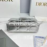 My Dior Mini Bag Trianon Metallic Cannage Lambskin Silver - 21x11.5x7cm - 2