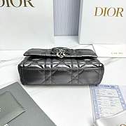 My Dior Mini Bag Trianon Metallic Cannage Lambskin Silver Tone - 21x11.5x7cm - 5