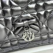 My Dior Mini Bag Trianon Metallic Cannage Lambskin Silver Tone - 21x11.5x7cm - 2